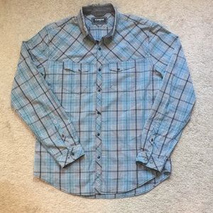 Men’s Express western plaid dress shirt